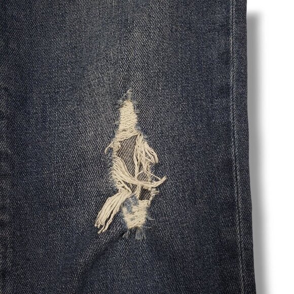 Kut from the Kloth Reese Ankle Straight Jeans Womens 4 Distressed Fray Hem Mid R - Picture 10 of 12